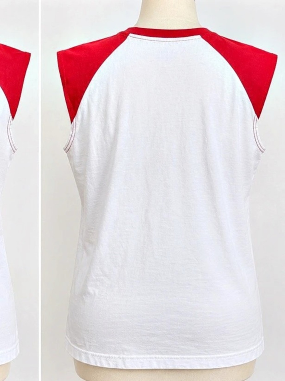 Simply Southern Red & White Mens Raglan Tank Size Large